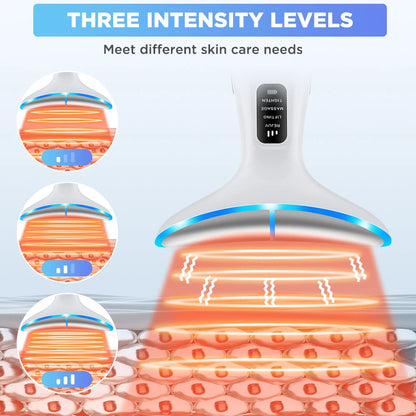 Neck Face Beauty Device EMS Vibration Massage for Face & Neck Care LED Photon Home Use Beauty Device Face Lifting Machine