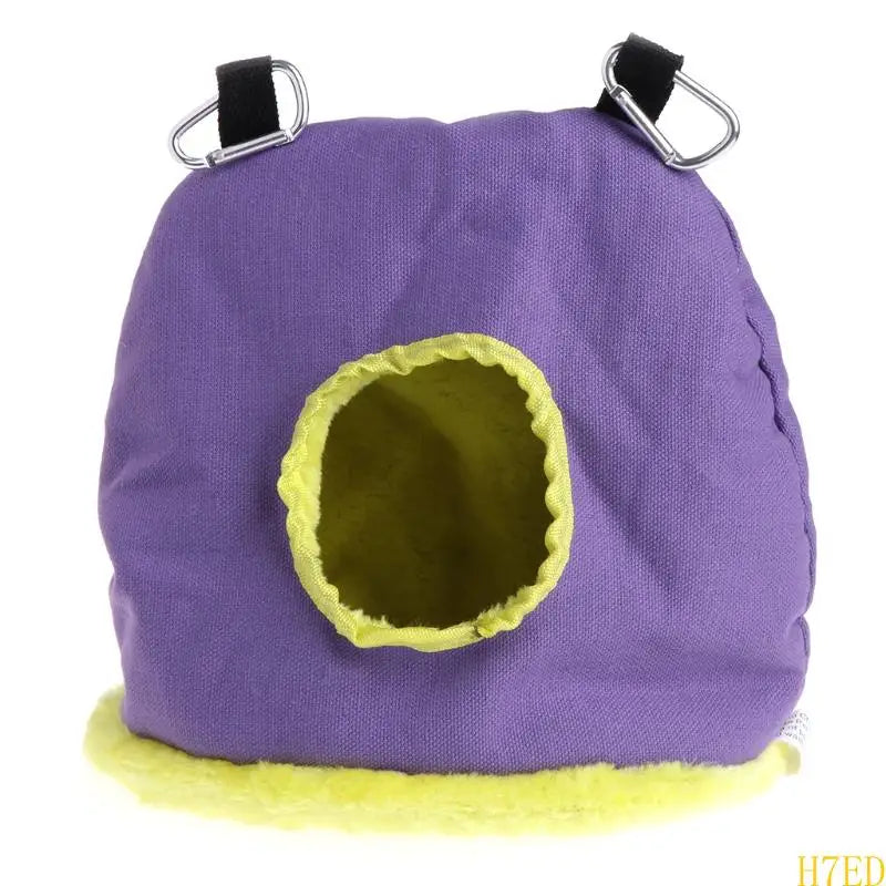 H7ED Parrot Hammock Hanging Tent for Budgies Parakeets Small Animals Plush House