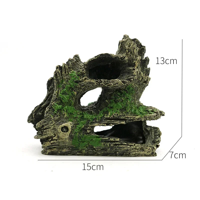 Reptile Resin Decoration Turtle Snake Lizard Reptiles Hiding Hole Fish Tank Scenery Reptiles Box Aquarium Landscape Decorations
