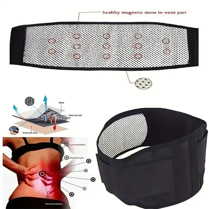 Adjustable 20-Magnet Self-Heating Magnetic Therapy Belt for Back and Waist – Sports Support & Waist Massage Belt