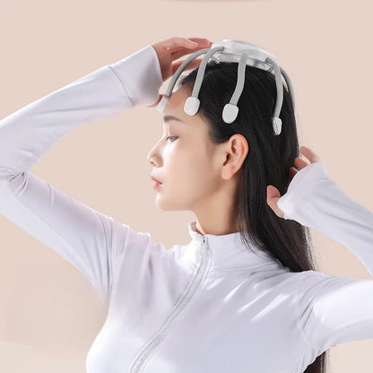 Electric Octopus Scalp Massager Hands-free 8 Claws Vibration Contacts 360 Degree 3 Modes Head Scratcher Massage Health Care