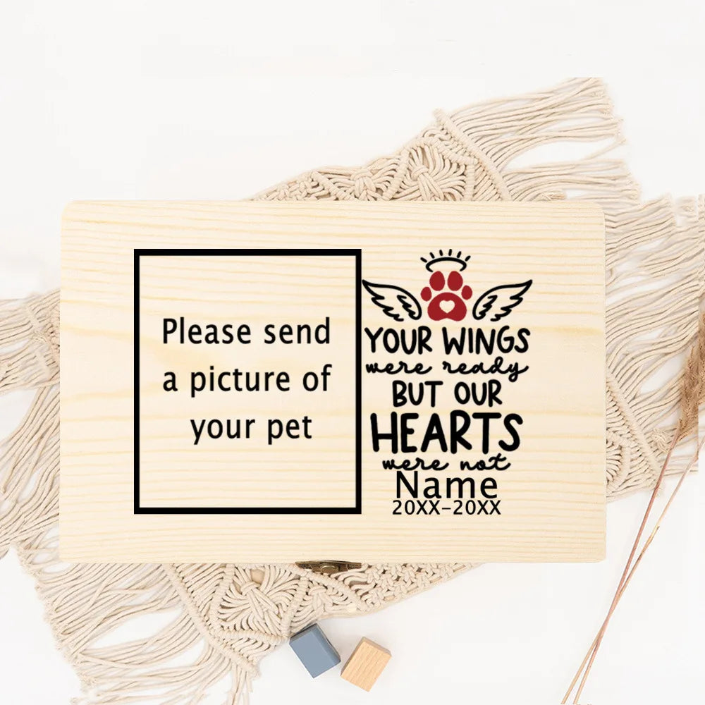 Personalized Pet Urn Customize Name and Date Dog Ashes Custom Funeral Box Pet Remains Wood Box Cremation Cat Ashes Urn Box