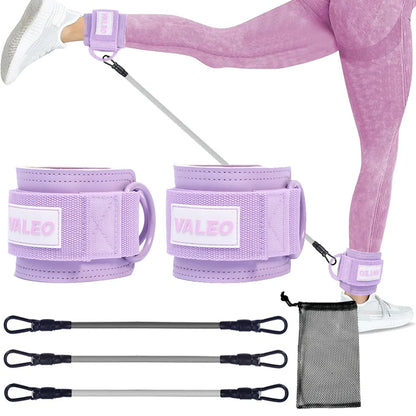 LOOGDEEL 1Pcs Ankle Straps Set Foot Support Cuff Unisex Yoga Pilates Resistance Bands With Ankle Padd Weight Leg Training Brace