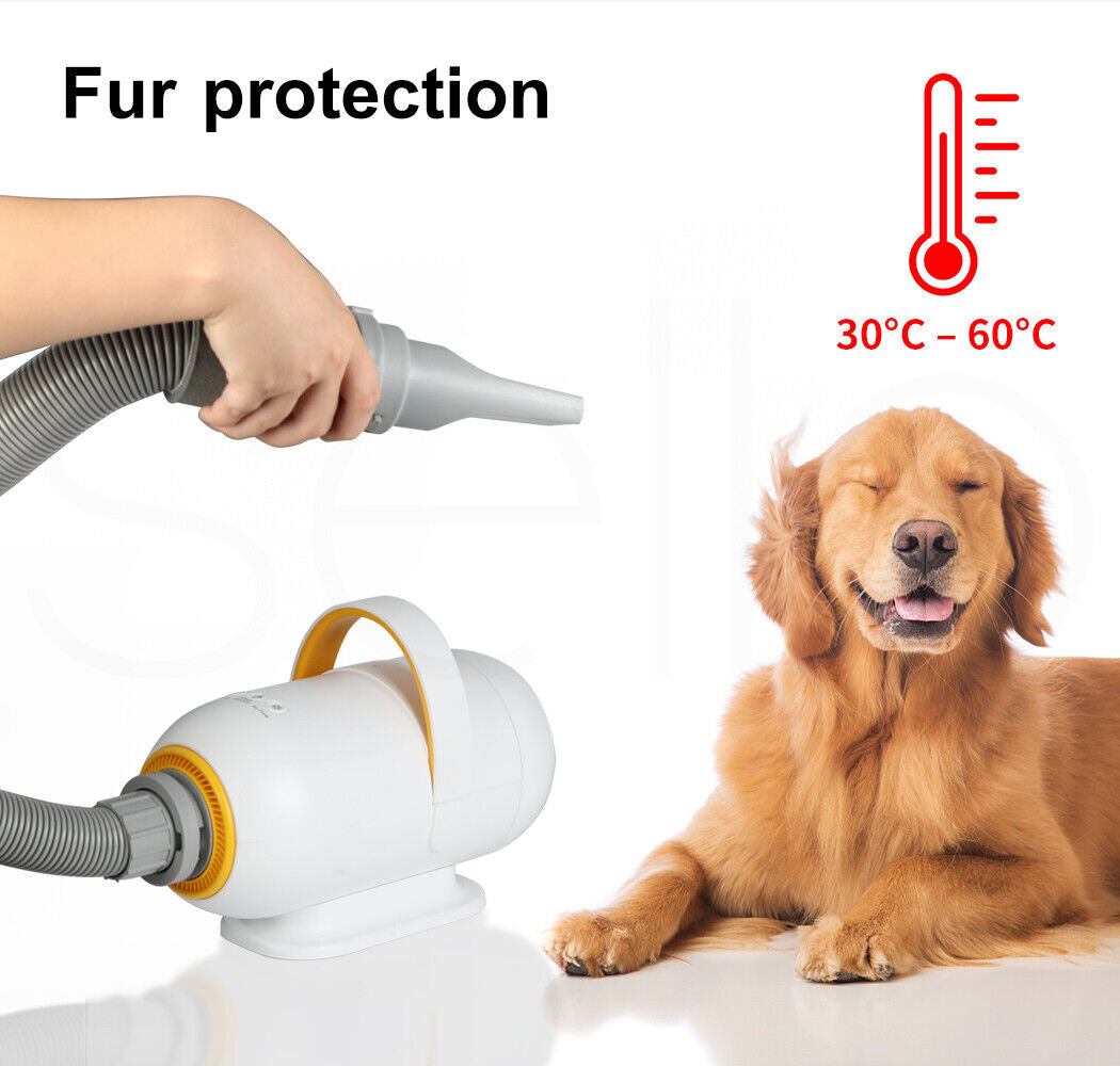 Pawz Pet Hair Dryer Grooming Dog Cat Blow Speed Hairdryer Blower Heater 3200W
