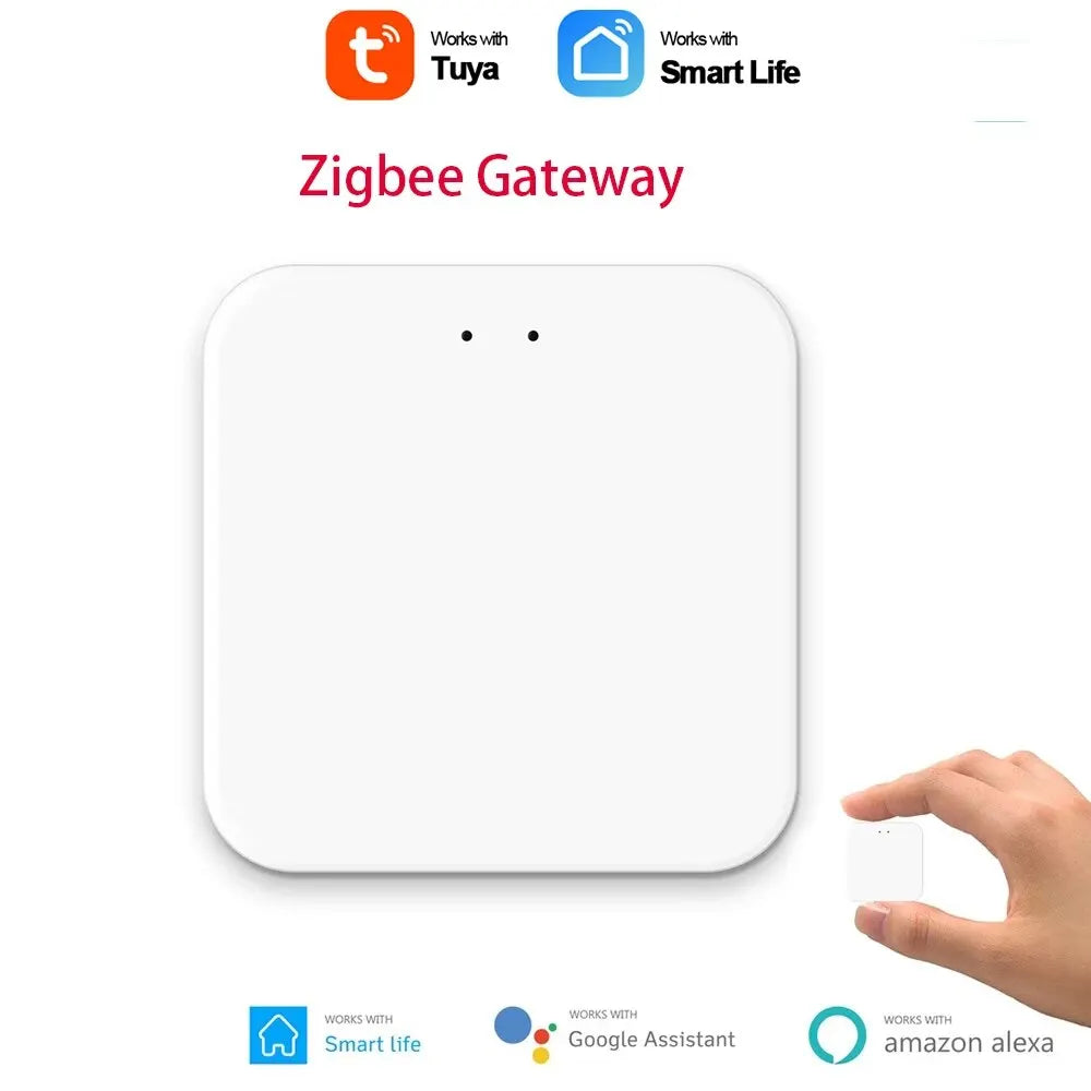 Tuya Zigbee or WiFi Temperature Humidity Sensor Home Connected Thermometer Compatible With Smart Life Alexa Google Assistant