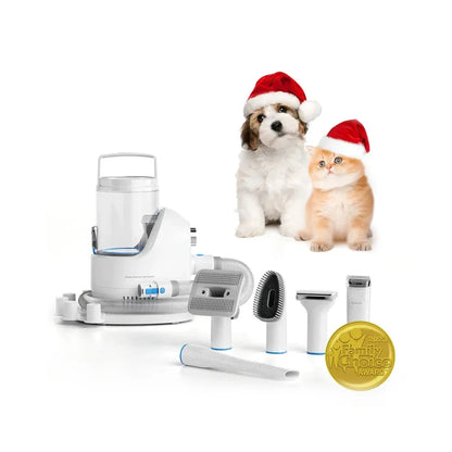 P2 Pro Pet Grooming Vacuum Kit Cleaning Brush 10500Pa Dog Brush Hair Trimmer Grooming Comb Hair Clipper Kit 2L