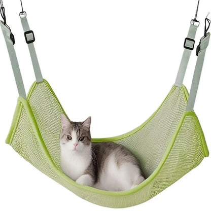Cats Accessories Breathable Cat Hanging Hammock Soft with Adjustable Straps Cats Mesh Hammock Durable Pet Cage Hammock Balcony