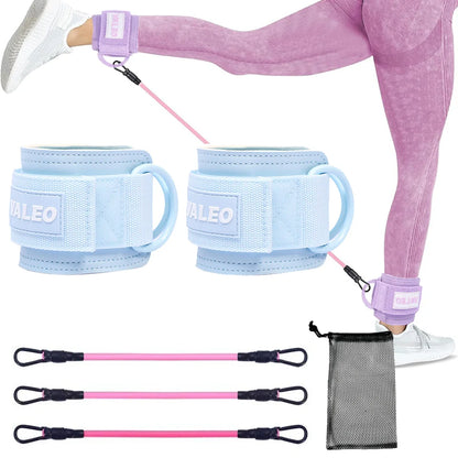 LOOGDEEL 1Pcs Ankle Straps Set Foot Support Cuff Unisex Yoga Pilates Resistance Bands With Ankle Padd Weight Leg Training Brace