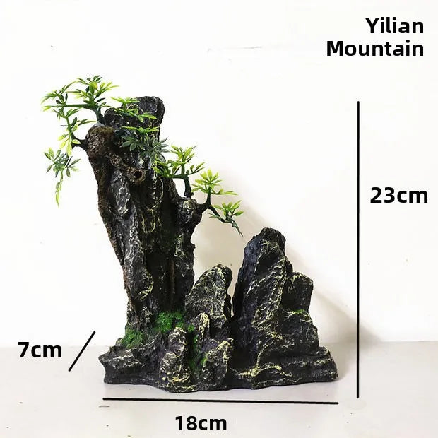 Ecological Lacape Aquarium Decoration Resin Mountain Scenery Pet Fi Tank Decorative Accories Simulation Mountain Ston...
