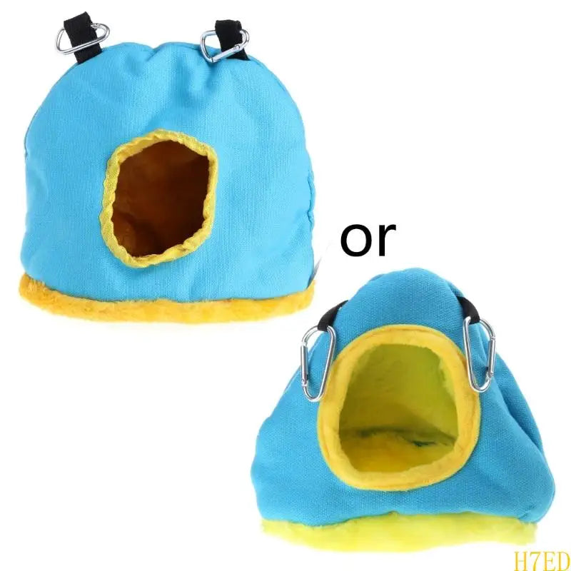 H7ED Parrot Hammock Hanging Tent for Budgies Parakeets Small Animals Plush House