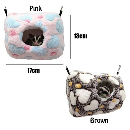 Pet Supplies Hanging Bird Nest Plush Squirrel Beds Hamster Cage Pet Hammock Pet Sleeping Bag