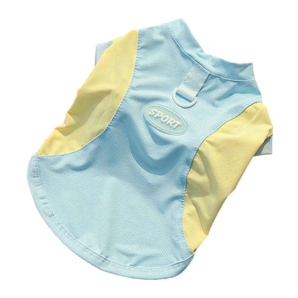 Sun Protection Dog Shirt Quick-Drying Ice Silk Dog Cooling T-shirts Summer Pet Sleeveless Clothes for Small Medium Dogs