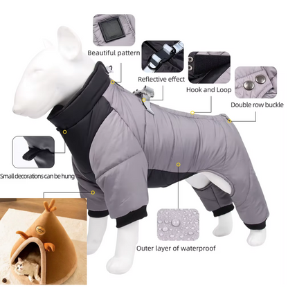 WeatherPaws Pro Coat – Waterproof Winter Warmth with Built-In D-Ring for Small & Medium Dogs