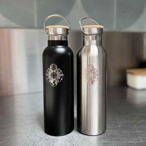 Pure Stainless Steel Double Wall Insulated Water Bottle-0